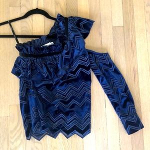 Self portrait asymmetric blouse size 6